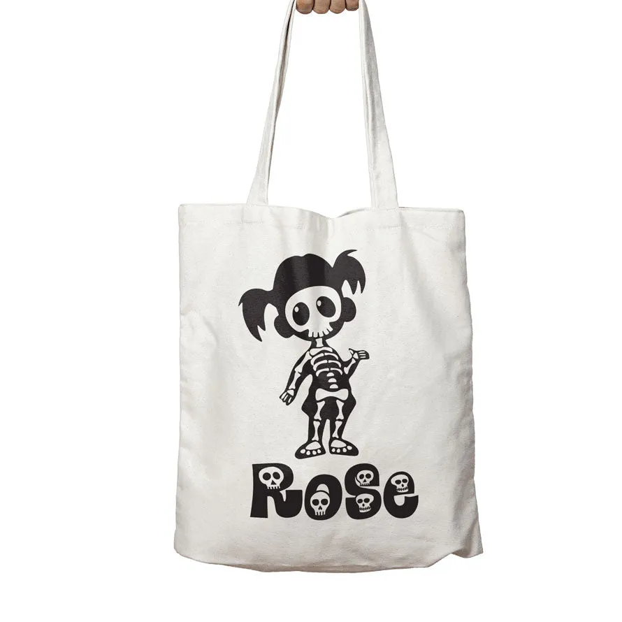 Personalised Halloween Tote Bag | Skeleton