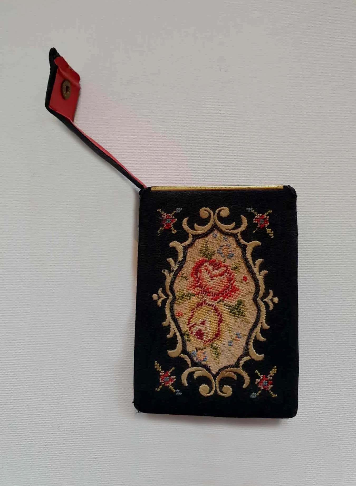 Petit Point Embroidered Cigarette Case