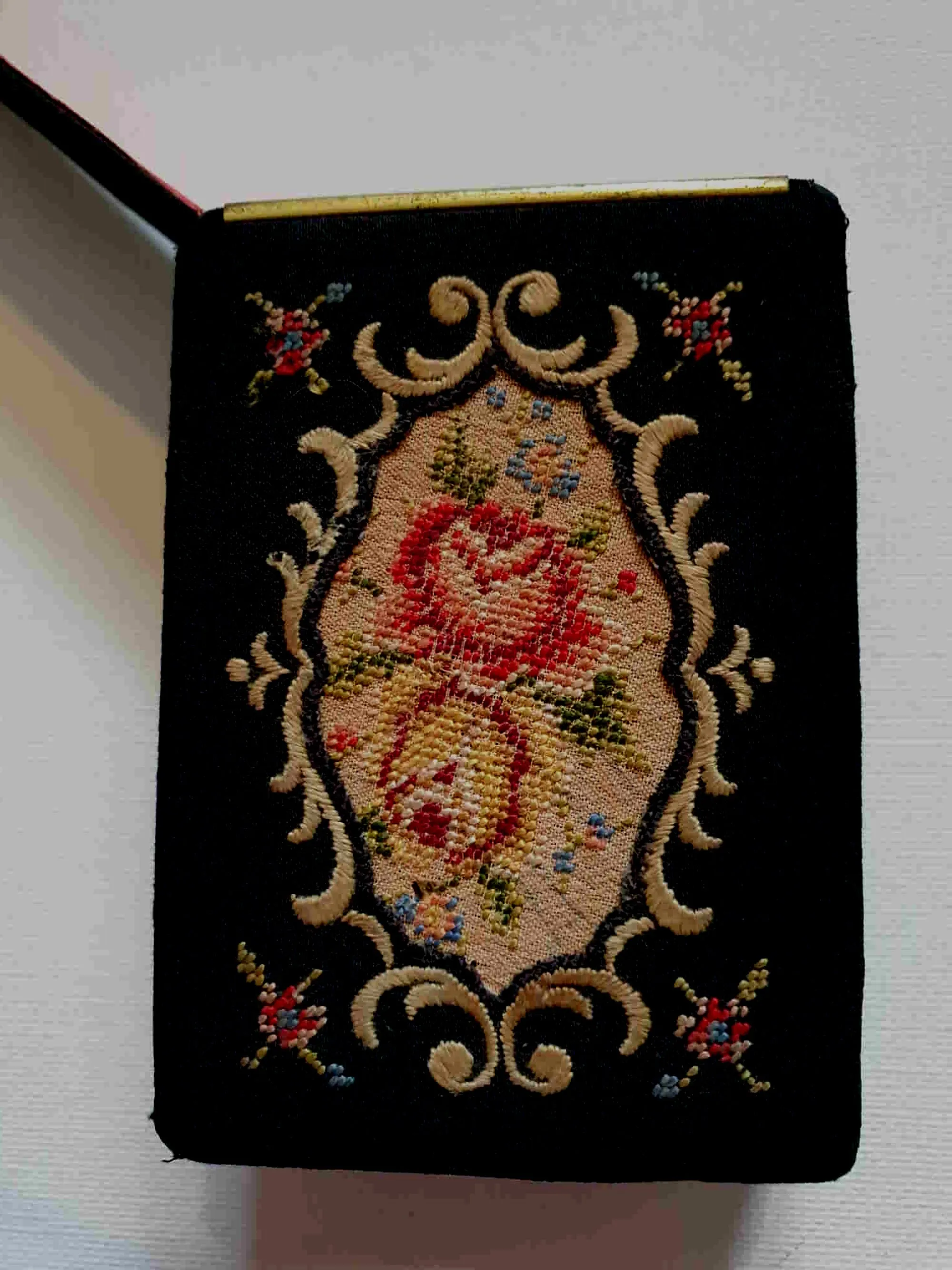 Petit Point Embroidered Cigarette Case