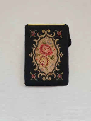 Petit Point Embroidered Cigarette Case