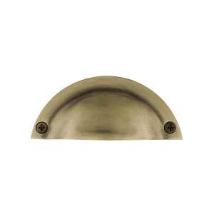 Plain Bin Pull in Antique Brass