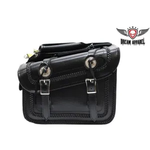 PVC Waterproof Motorcycle Saddlebag Braid Trim Zip Off Bag