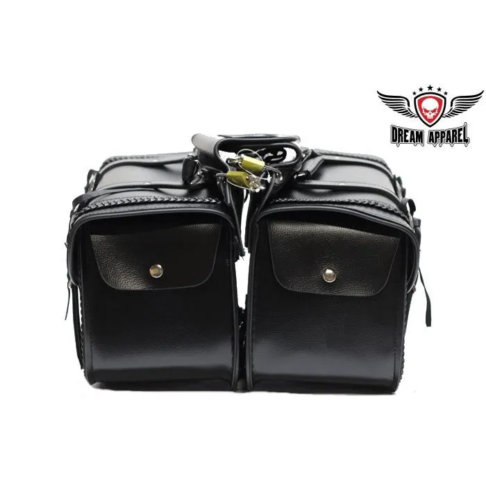 PVC Waterproof Motorcycle Saddlebag Braid Trim Zip Off Bag