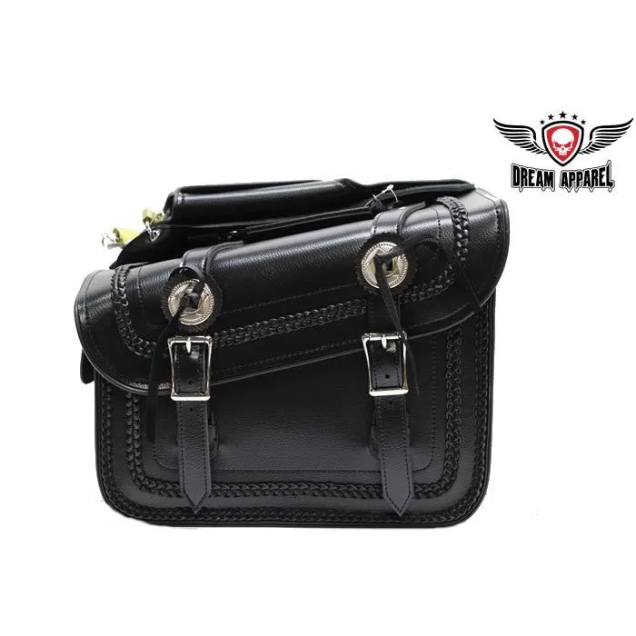 PVC Waterproof Motorcycle Saddlebag Braid Trim Zip Off Bag