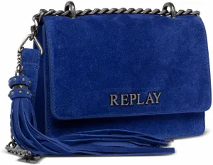Replay Ladies Suede Handbag, Blue China 521, Einheitsgre