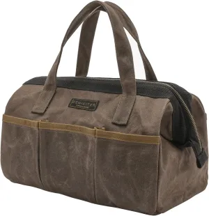 Tool Bag, 13-inch Heavy Duty 16oz Waxed Canvas Wide Mouth Water-Resistant Tool Bag, Tool Tote with Handle for Tools, Wrenches, Screwdrivers (13 X 7.8 X 9 inch) | Grey
