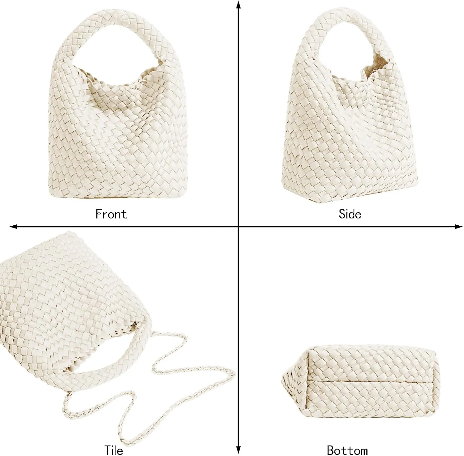 Tote for Women, Ladies Crossbody Handbag, Trendy Shoulder and Bucket Bag, Top-handle Tote Hobo Satchel with Purse