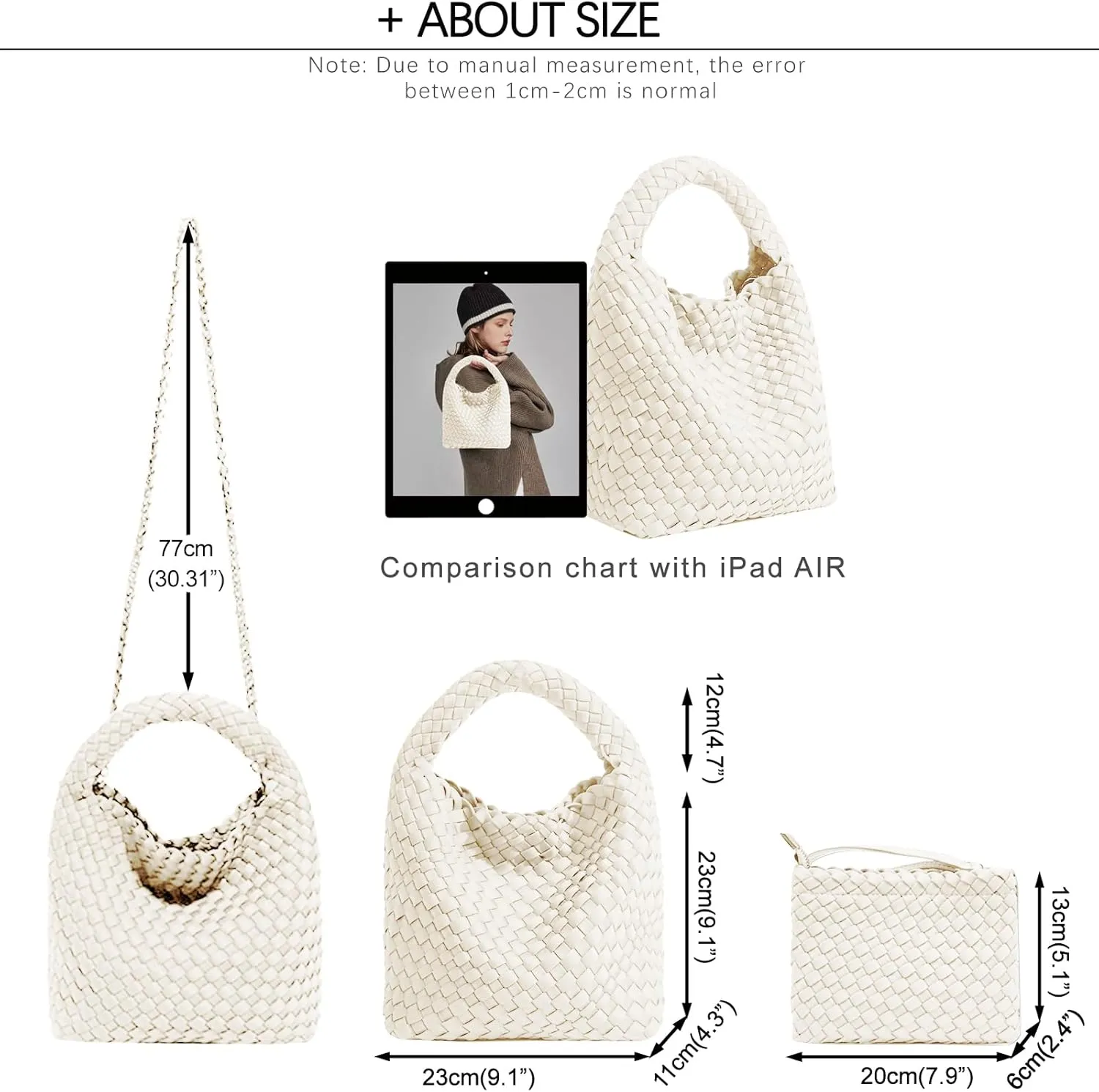 Tote for Women, Ladies Crossbody Handbag, Trendy Shoulder and Bucket Bag, Top-handle Tote Hobo Satchel with Purse