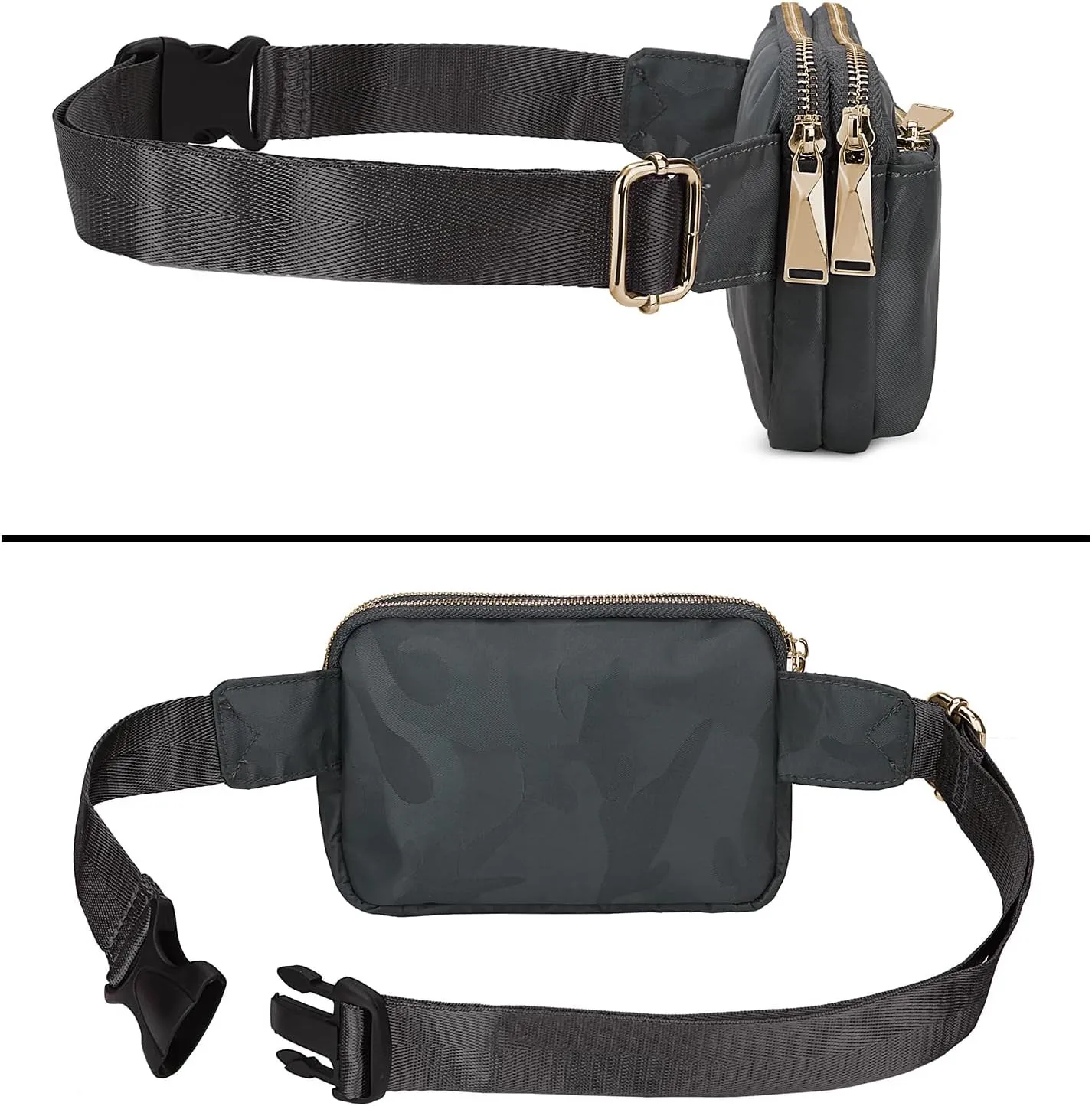 Uromee Fanny Packs for Women Crossbody Belt Bag Nylon Fashion Mini Waist Bag Everywhere Travel Hiking Running Adjustable Strap