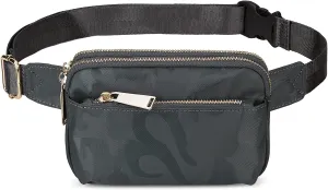 Uromee Fanny Packs for Women Crossbody Belt Bag Nylon Fashion Mini Waist Bag Everywhere Travel Hiking Running Adjustable Strap