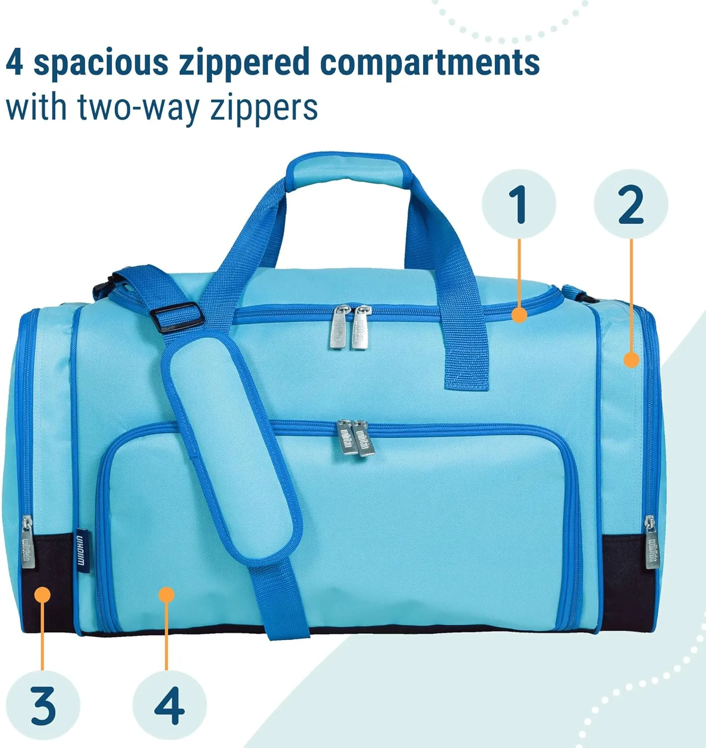 Wildkin Kids Weekender Duffel Bag  Carry-On Size for School, Travel, & Sleepovers
