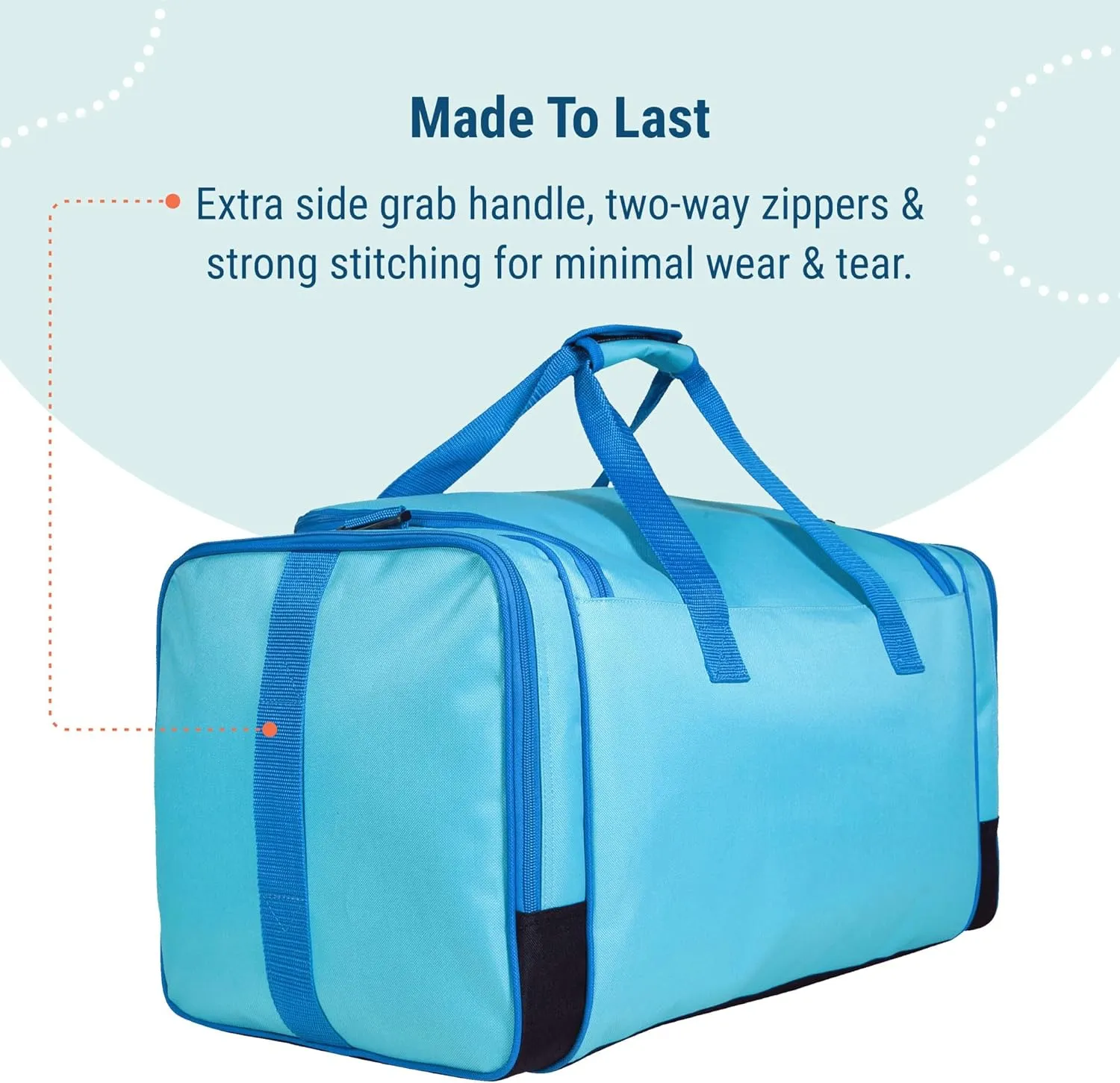 Wildkin Kids Weekender Duffel Bag  Carry-On Size for School, Travel, & Sleepovers