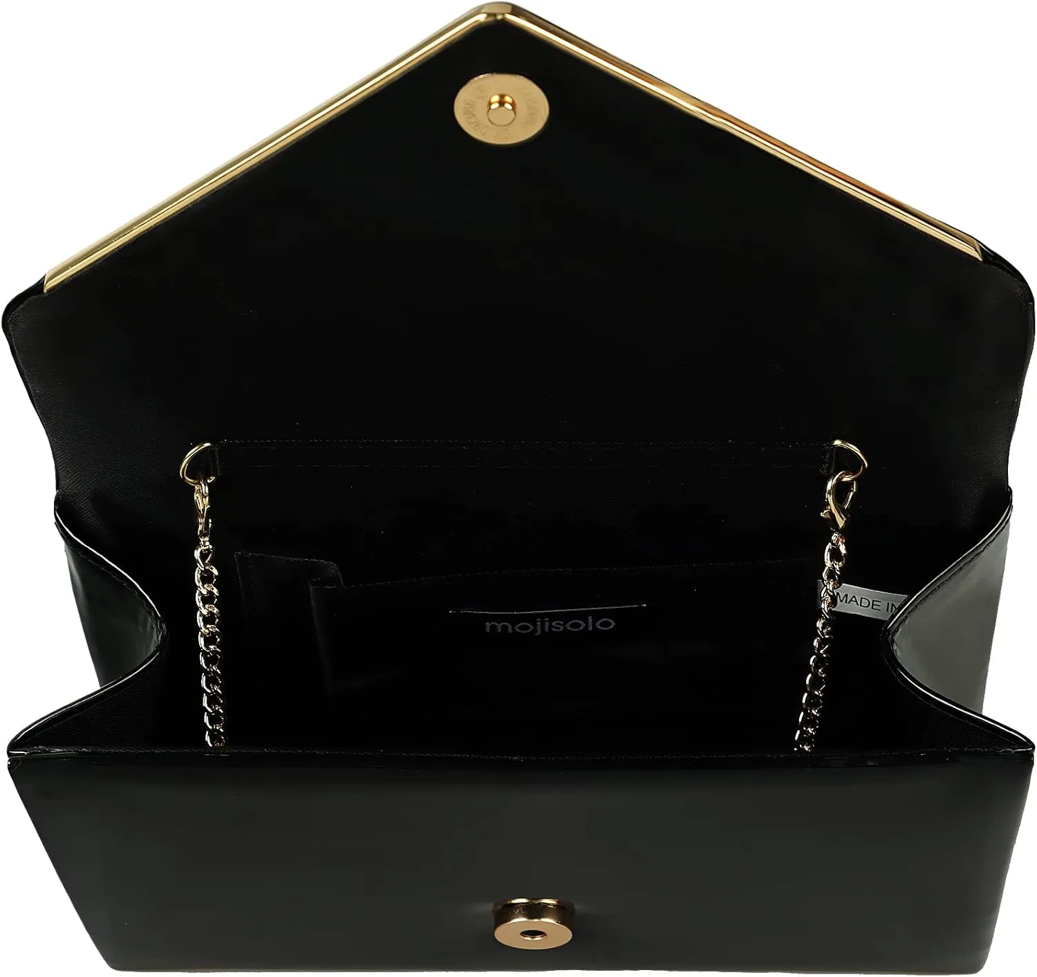 Women's Evening Clutch Bags for Formal Cocktail Prom Wedding Party Patent Leather Dressy Foldover Purse