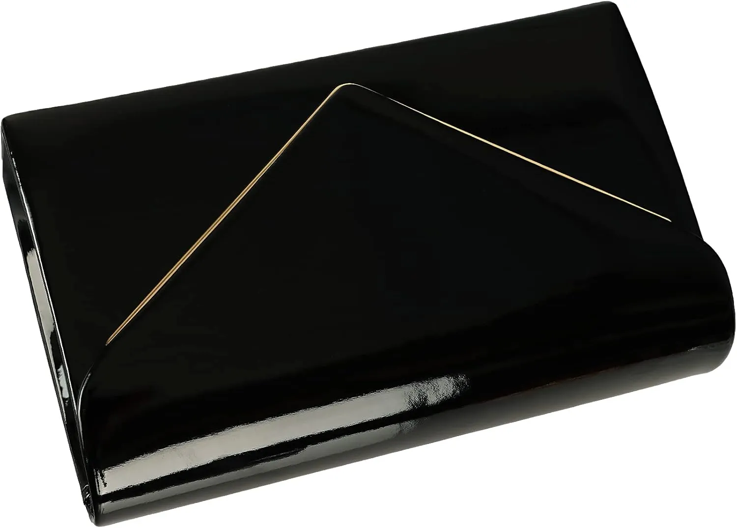 Women's Evening Clutch Bags for Formal Cocktail Prom Wedding Party Patent Leather Dressy Foldover Purse